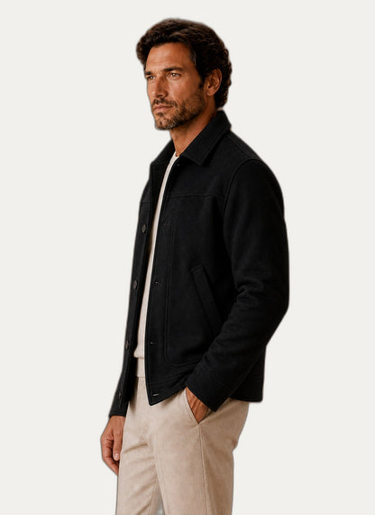 Veste décontractée pour homme avec fermeture à boutons - Idéal pour les saisons de transition | Martaline
