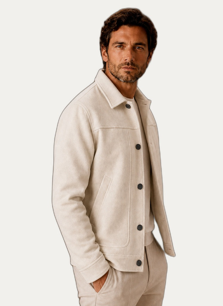 Veste décontractée pour homme avec fermeture à boutons - Idéal pour les saisons de transition | Martaline