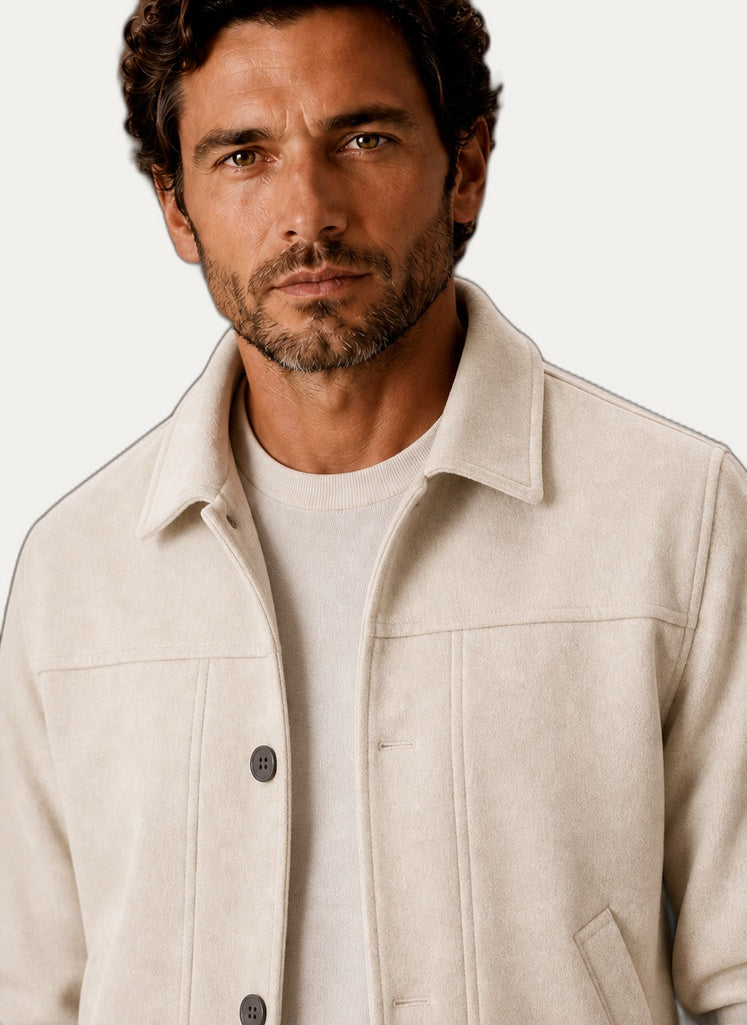 Veste décontractée pour homme avec fermeture à boutons - Idéal pour les saisons de transition | Martaline