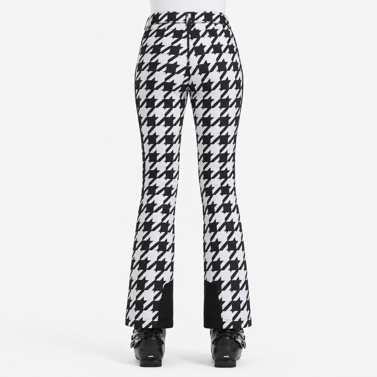 Pantalon de ski femme slim imperméable motif pied-de-poule - vue dos