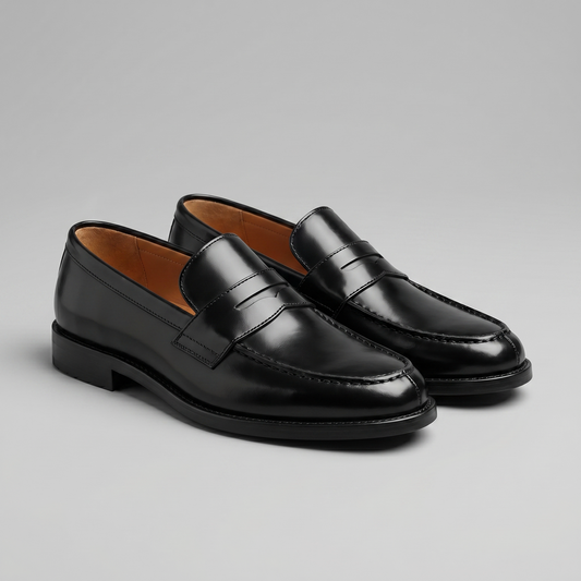 Penny loafers homme slip-on noir