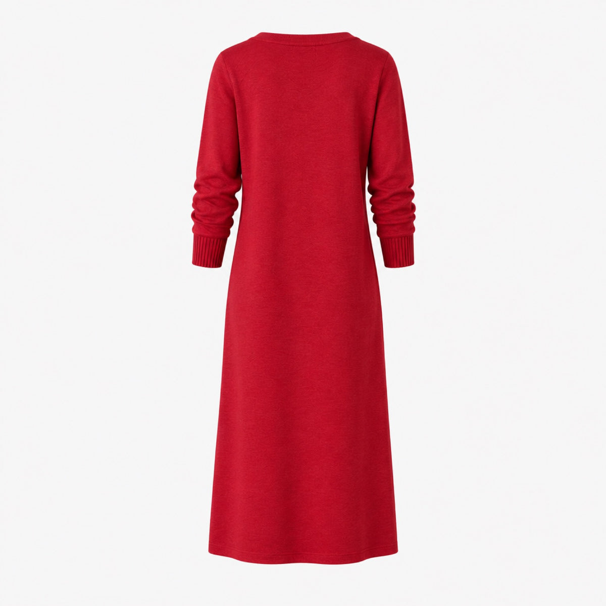 robe femme col v rouge, vue de dos