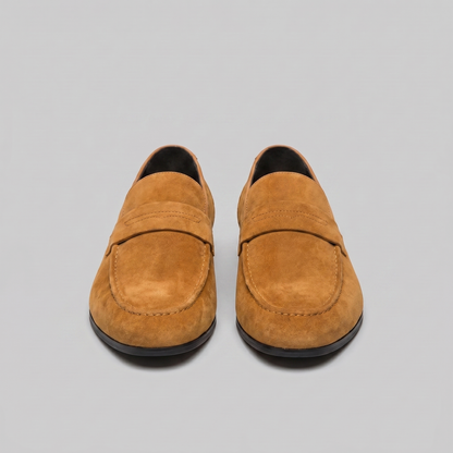 Penny loafers suédine Moutarde