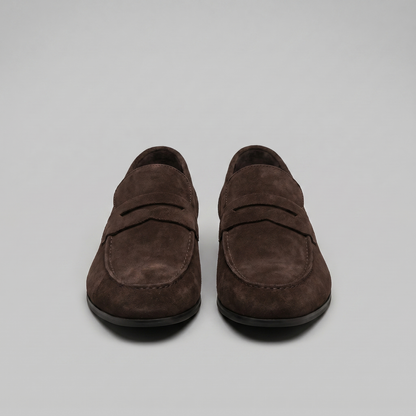 Penny loafers suédine Marron foncé