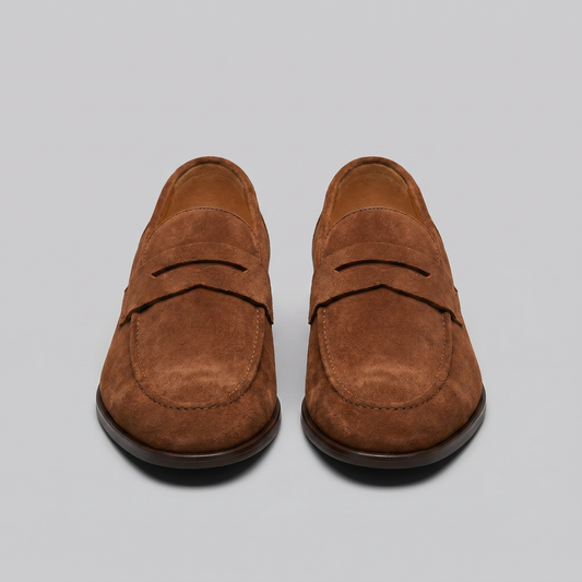 Penny loafers suédine Marron