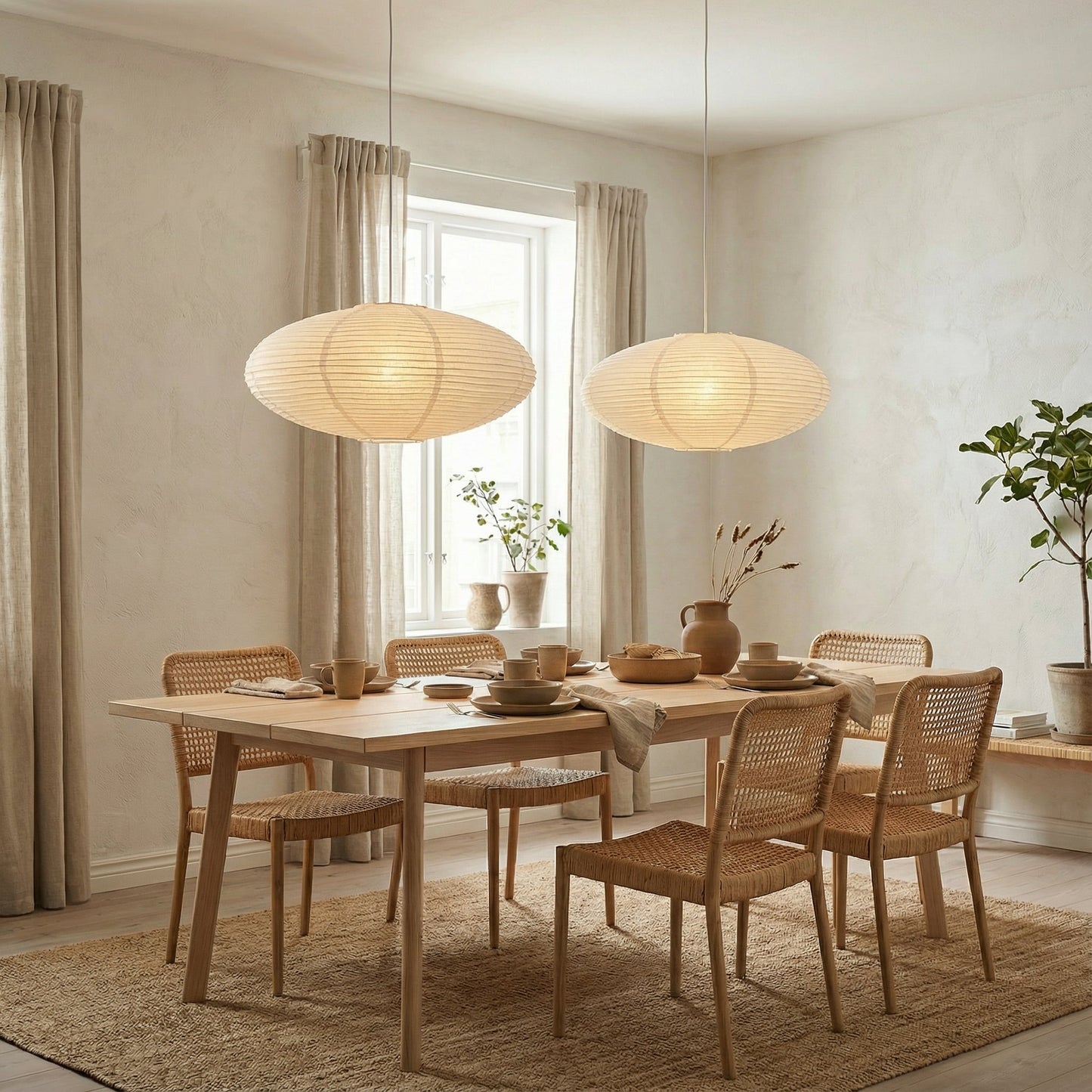 Suspension papier ambiance chambre