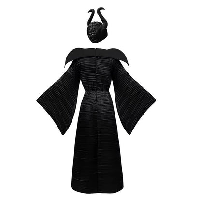 Costume sorcière reine gothique femme, jupe et chapeau vue de face