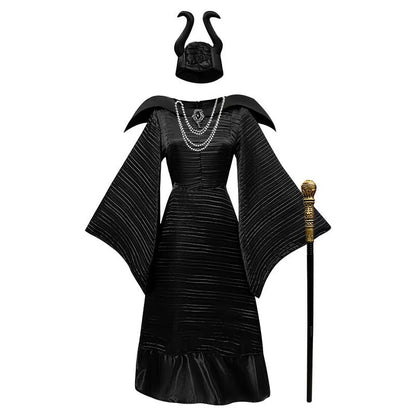 Costume sorcière reine gothique, détail de la jupe