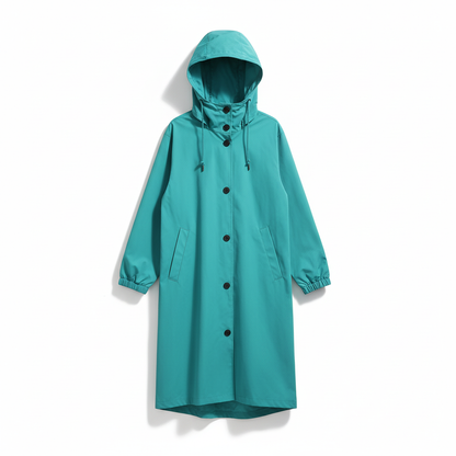 Veste de pluie légère femme coloris bleu mer