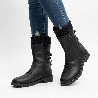 Bottes d'hiver imperméables femme coloris noir