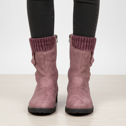 Bottes d'hiver imperméables femme coloris rose