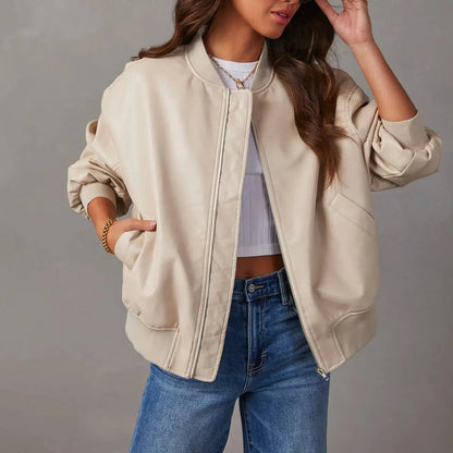 Manteau bombardier Phoebe, détail poches plaquées